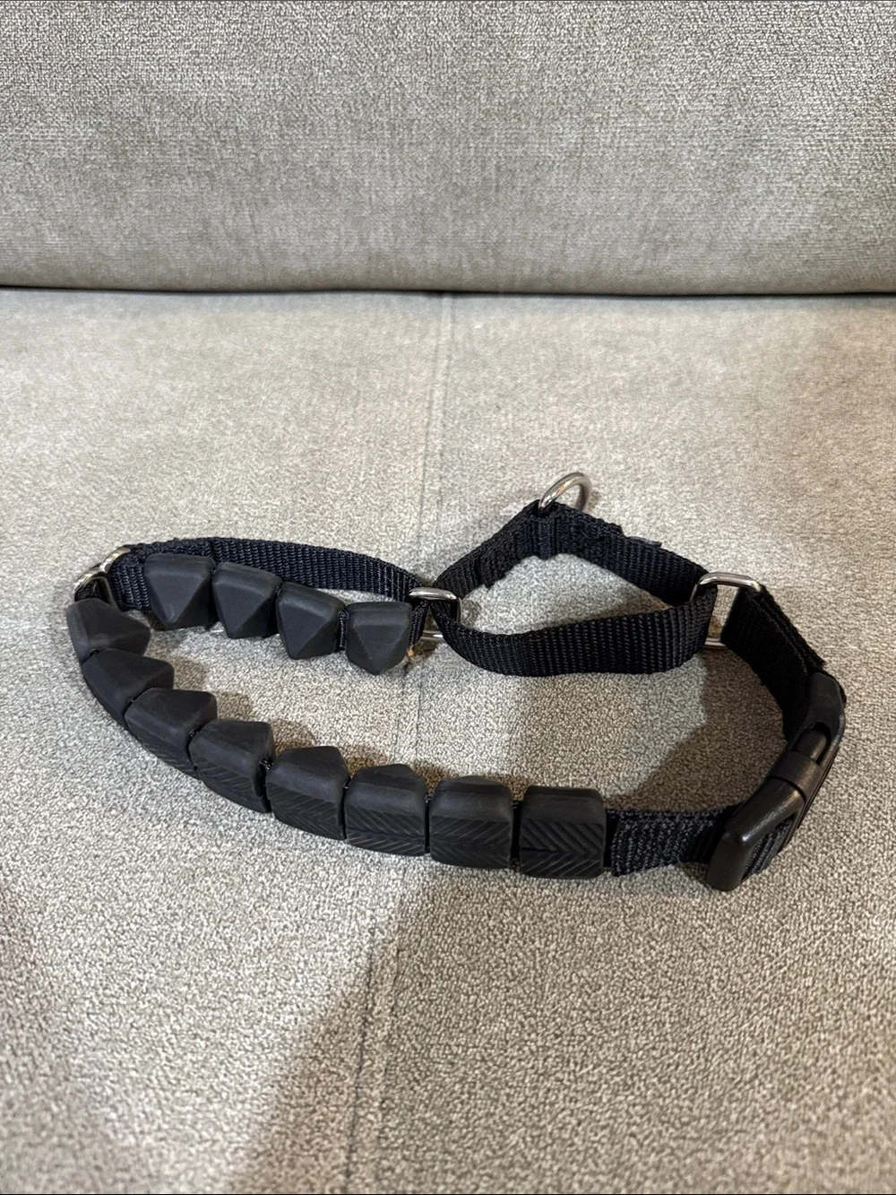 Black Soft Prong Martingale Dog Collar